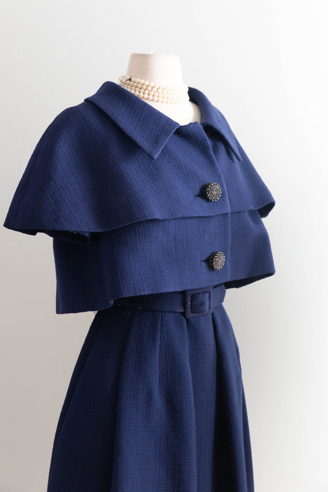 Rare 1960's James Galanos Two Piece Dress And Jacket Set / SM