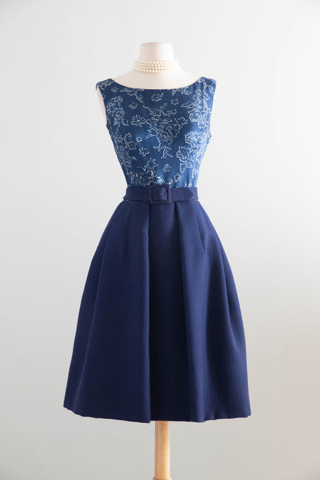 Rare 1960's James Galanos Two Piece Dress And Jacket Set / SM