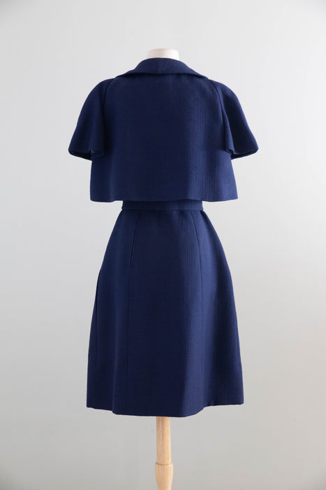 Rare 1960's James Galanos Two Piece Dress And Jacket Set / SM
