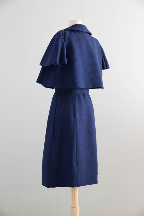 Rare 1960's James Galanos Two Piece Dress And Jacket Set / SM