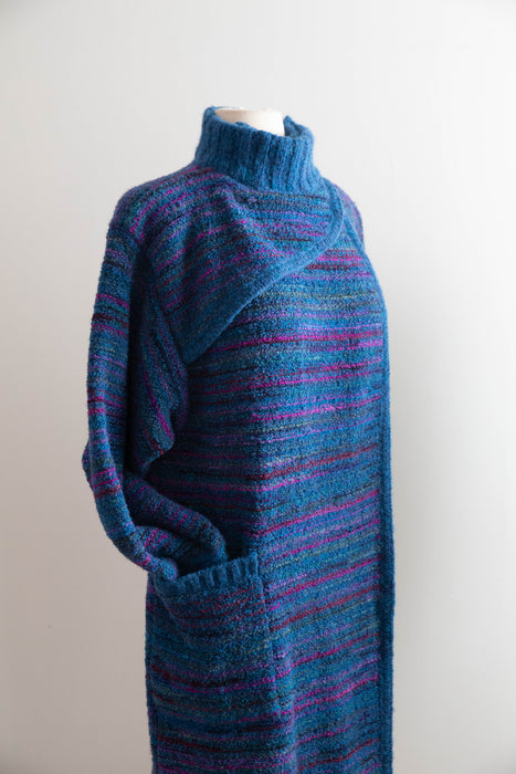 Fabulous 1970's Missoni Wool Knit Cocoon Sweater Coat / ML