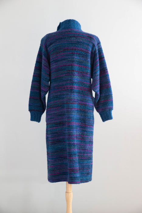 Fabulous 1970's Missoni Wool Knit Cocoon Sweater Coat / ML