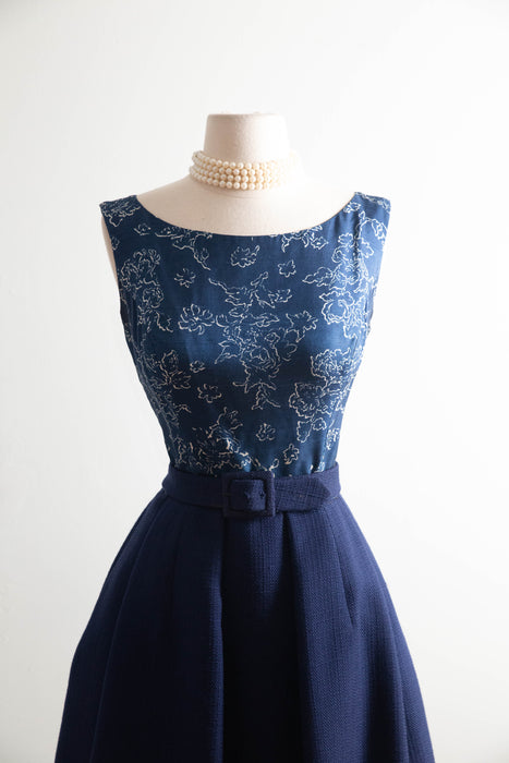 Rare 1960's James Galanos Two Piece Dress And Jacket Set / SM