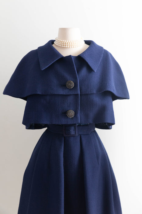 Rare 1960's James Galanos Two Piece Dress And Jacket Set / SM