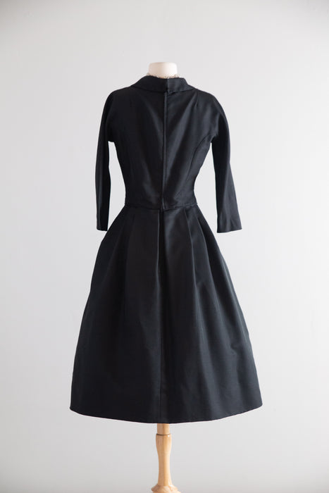 Gorgeous 1950's Harvey Berin Demi Couture Silk Faille Evening Dress / M