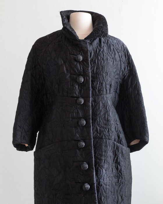 Rare 1950's Couture Evening Coat *Balenciaga Inspired* / Medium