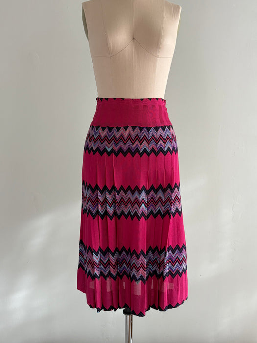 Gorgeous 1970's Missoni Maglia Candy Striped Knitwear Two Piece Set / XS