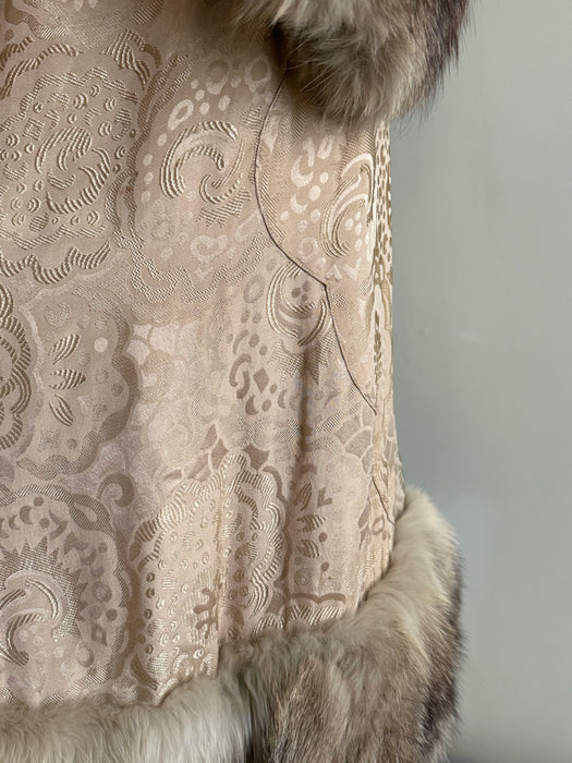 Rare 1920's Silk Brocade Evening Coat From Rutledge of Pittsburg / M