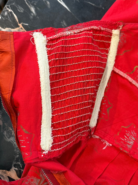 Iconic 1950's Alfred Shaheen Hawaiian Sarong Dress In Red Hibiscus Print / XS