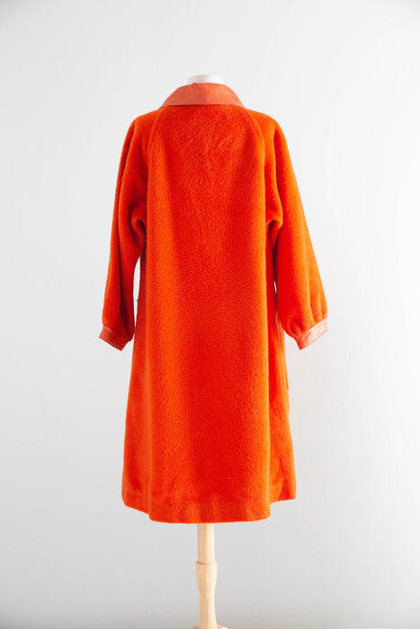 Iconic 1960’s Bonnie Cashin Coat in Persimmon Wool / ML