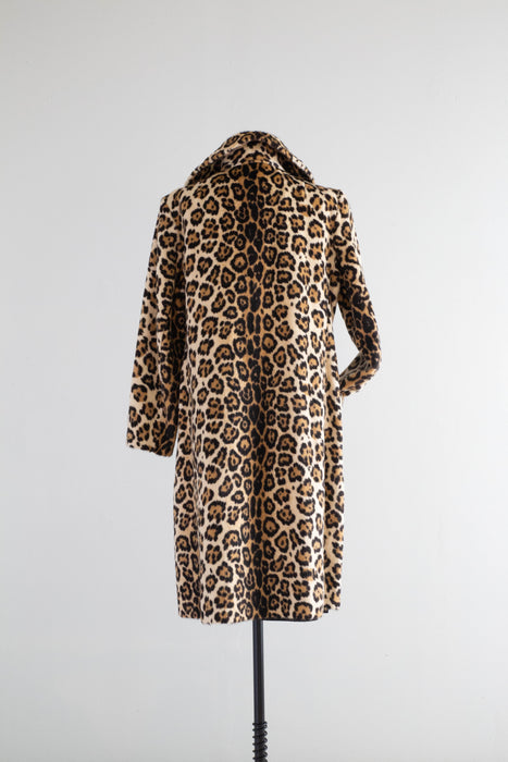 Iconic 1960's Leopard Print Ladies Glamour Coat By Safari / ML