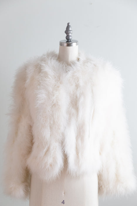 Fabulous Vintage Marabou Jacket From I.Magnin / S