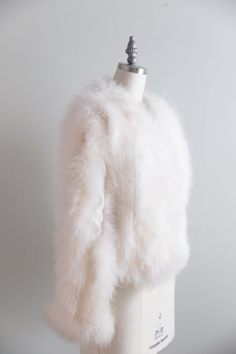 Fabulous Vintage Marabou Jacket From I.Magnin / S
