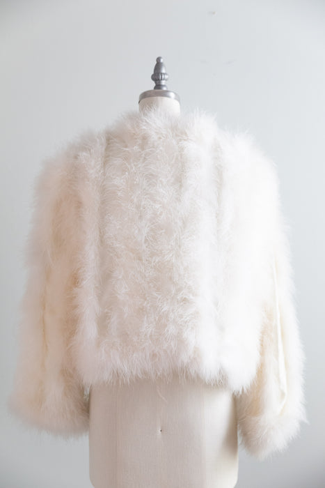 Fabulous Vintage Marabou Jacket From I.Magnin / S