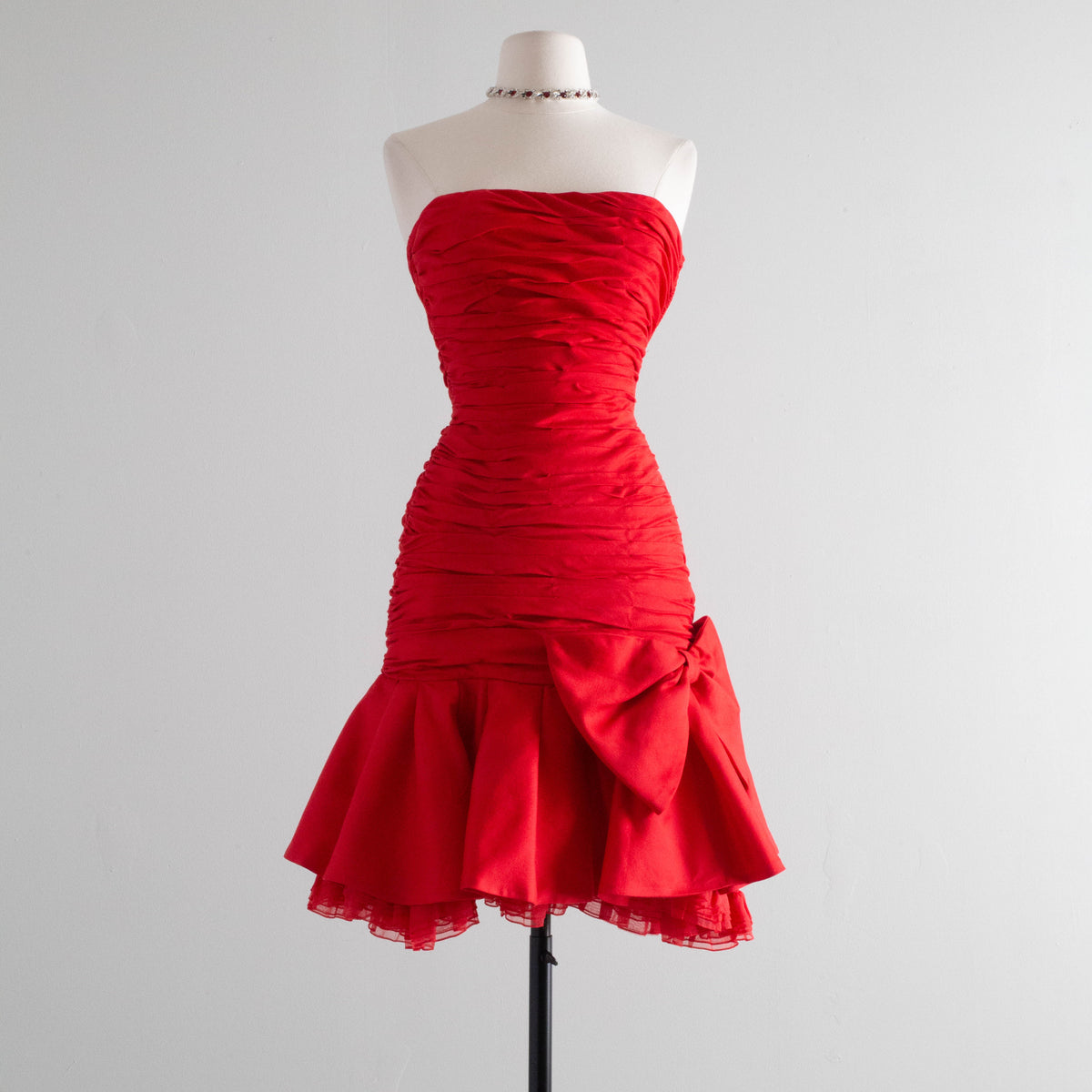 Vintage Christian Dior Little Red Cocktail Dress / XS – Xtabay Vintage