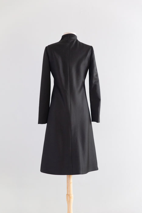 Chic 1960's Teal Traina Minimalist Cocktail Dress / S