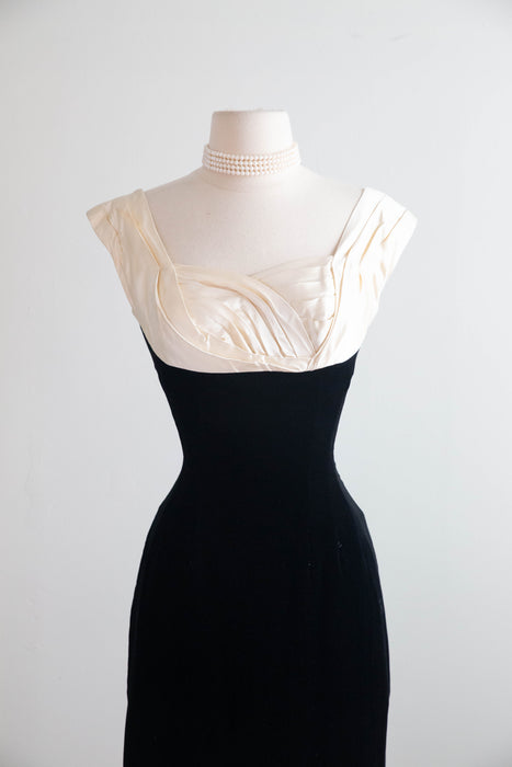 Iconic 1950's Ceil Chapman Velvet Cocktail Dress & Matching Jacket / S