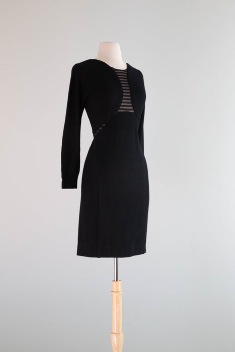 Iconic 1990's Geoffrey Beene Wool Jersey Knit Body Con Dress / Medium Xtabay Vintage Iconic 1990's Geoffrey Beene Wool Jersey Knit Body Con Dress / Medium Xtabay Vintage