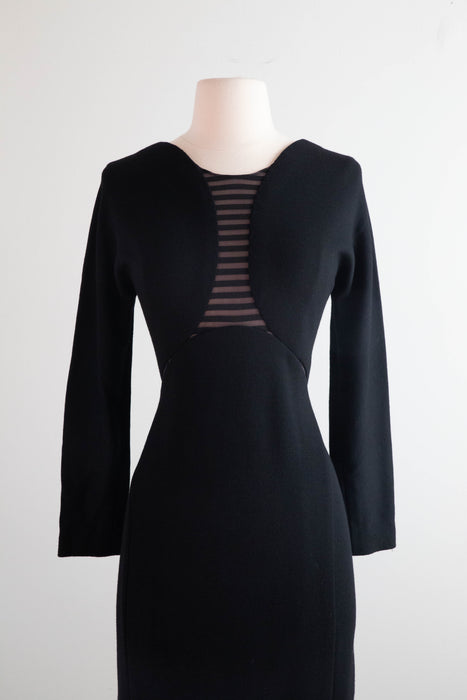 Iconic 1990's Geoffrey Beene Wool Jersey Knit Body Con Dress / Medium Xtabay Vintage Iconic 1990's Geoffrey Beene Wool Jersey Knit Body Con Dress / Medium Xtabay Vintage