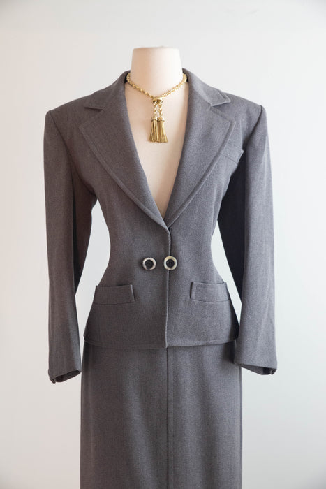 Vintage Yves Saint Laurent “Rive Gauche” Wool Suit, circa late 1970s–early 1980s / SM