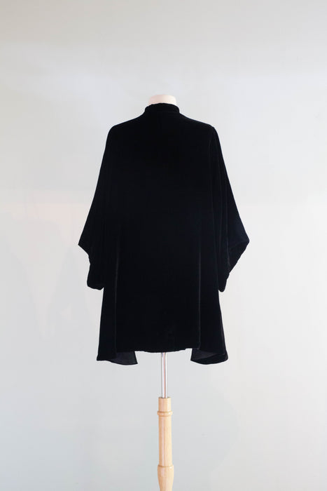 Exquisite 1940’s Silk Velvet Beaded Evening Jacket From Nicholas Ungar / Medium