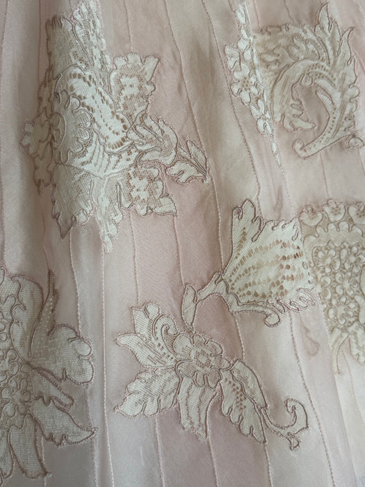 Exquisite 1950's Ballet Slipper Pink Silk Organza Dress By Harvey Berin / Small