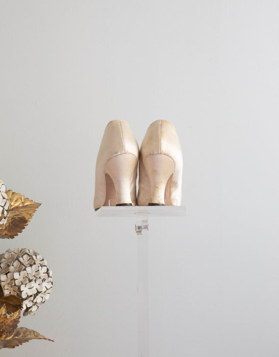 ivory satin dress shoes Perfect Bridal Liberty Ivory Satin Block Heel Crystal Ankle Strap Court Shoes (ST06)