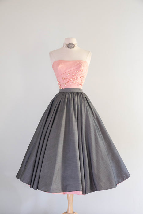 Fabulous 1950's Werle' Beverly Hills Three Piece Silk Ensemble / SM
