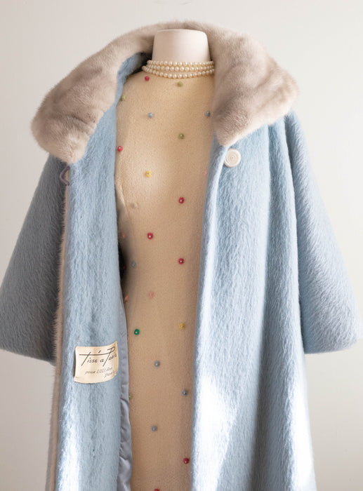 Vintage 1950's Ice Princess Wedgewood Blue Lilli Ann Coat / Medium