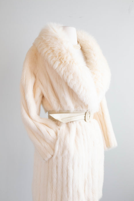 Fabulous 1970's Pearl Mink And Fox Fur Jacket / Medium