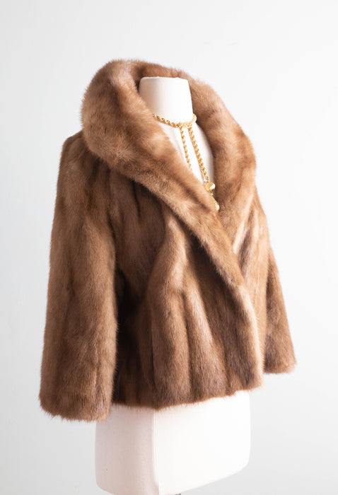 Luxurious 1950's Autumn Haze Mink Fur Jacket / Medium