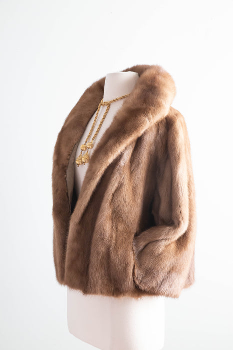 Luxurious 1950's Autumn Haze Mink Fur Jacket / Medium