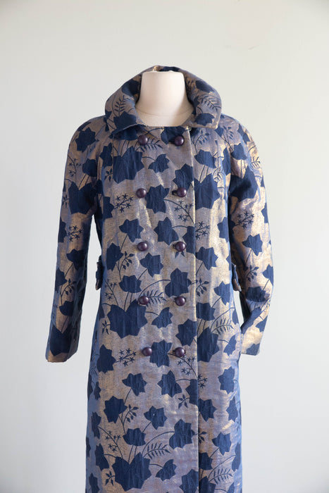 Stunning 1960's Falling Leaves Cocoon Coat By Lawrence of London / SM
