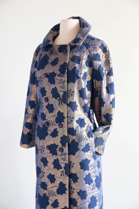 Stunning 1960's Falling Leaves Cocoon Coat By Lawrence of London / SM
