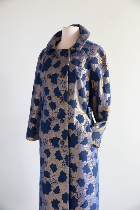 Stunning 1960's Falling Leaves Cocoon Coat By Lawrence of London / SM