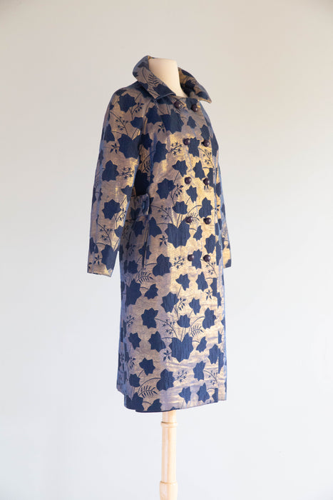 Stunning 1960's Falling Leaves Cocoon Coat By Lawrence of London / SM