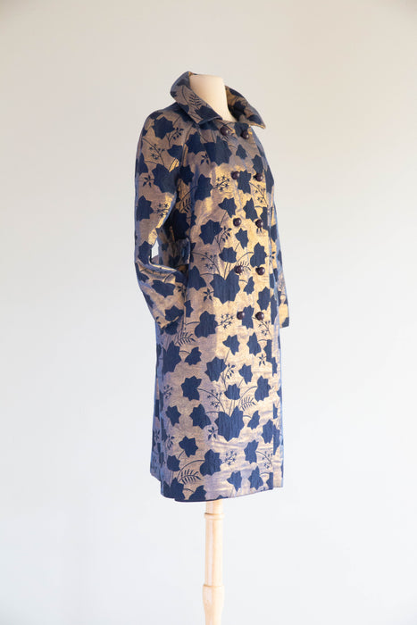 Stunning 1960's Falling Leaves Cocoon Coat By Lawrence of London / SM