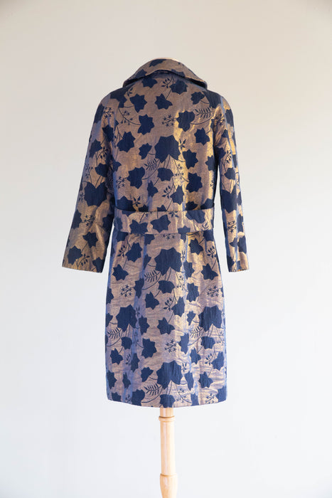 Stunning 1960's Falling Leaves Cocoon Coat By Lawrence of London / SM