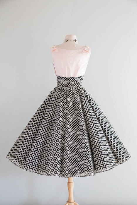 Stunning 1950's Documented Larry Aldrich Demi Couture Party Dress / Small