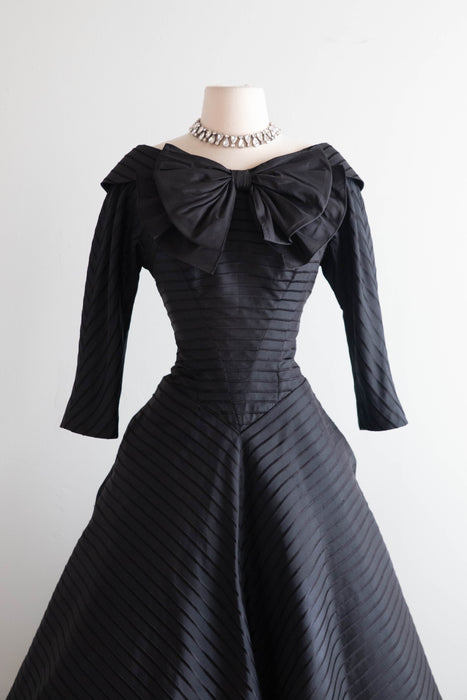 Iconic 1950's New Look Era "Original By Rudolf" Silk Cocktail Dress / M