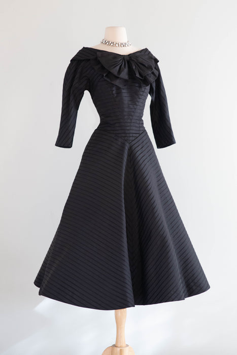 Iconic 1950's New Look Era "Original By Rudolf" Silk Cocktail Dress / M