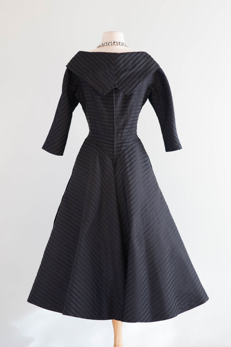 Iconic 1950's New Look Era "Original By Rudolf" Silk Cocktail Dress / M