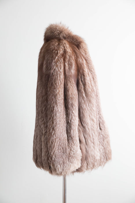 Glamorous 1930's Inspired Fox Fur Chubby Jacket By Edward Hamilton / M