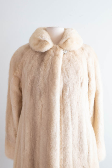 Glamorous 1950s Champagne Mink Swing Coat from The Broadway / M