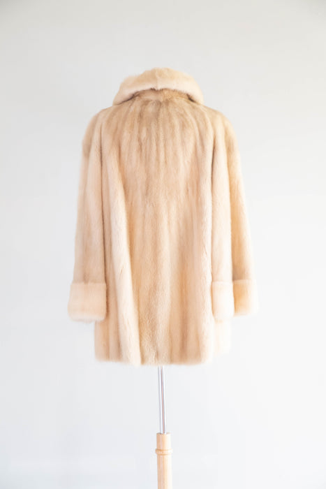 Glamorous 1950s Champagne Mink Swing Coat from The Broadway / M