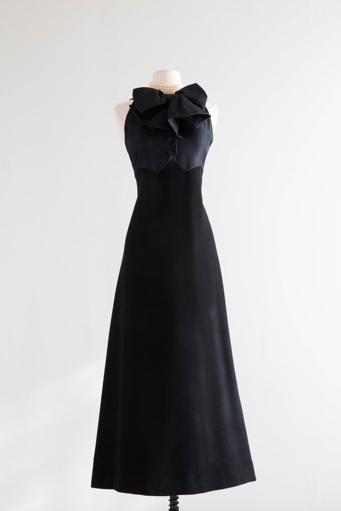 Elegant Late 1960's Geoffrey Beene Black Tie Evening Gown / M – Xtabay Vintage