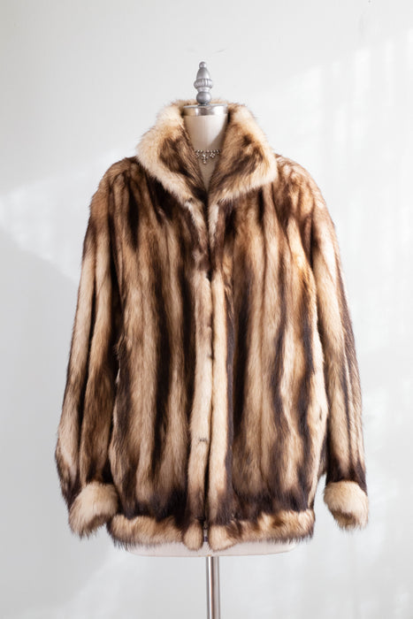 Dramatic Vintage Fitch Fur Jacket From Harold Rubin New York / Medium