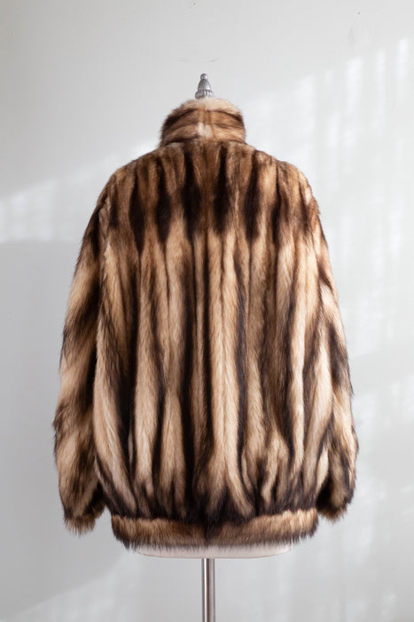 Dramatic Vintage Fitch Fur Jacket From Harold Rubin New York / Medium