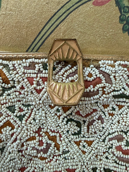 Beautiful Hand Beaded Art Deco Era Hand Bag