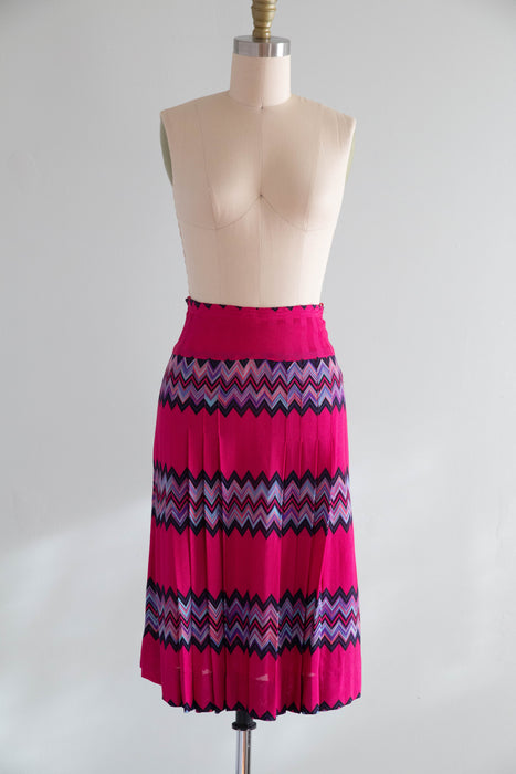 Gorgeous 1970's Missoni Maglia Candy Striped Knitwear Two Piece Set / XS